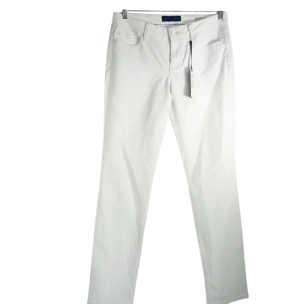 New Martin + Osa Slim Skinny Jeans Size 29 Salt Wash White Denim Stretch 29x31 - Picture 1 of 13